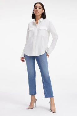 GOOD AMERICAN FLAP POCKET SHIRT | IVORY001