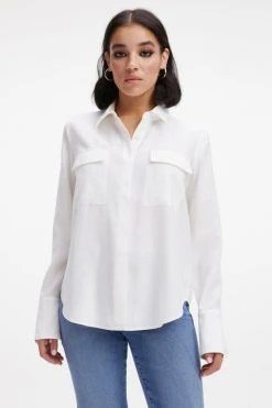 GOOD AMERICAN FLAP POCKET SHIRT | IVORY001