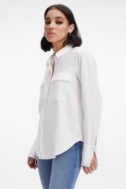 GOOD AMERICAN FLAP POCKET SHIRT | IVORY001