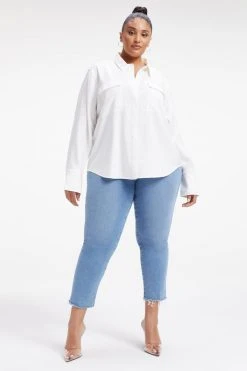 GOOD AMERICAN FLAP POCKET SHIRT | IVORY001