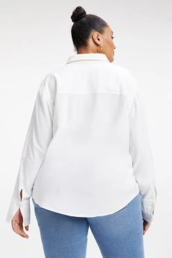 GOOD AMERICAN FLAP POCKET SHIRT | IVORY001