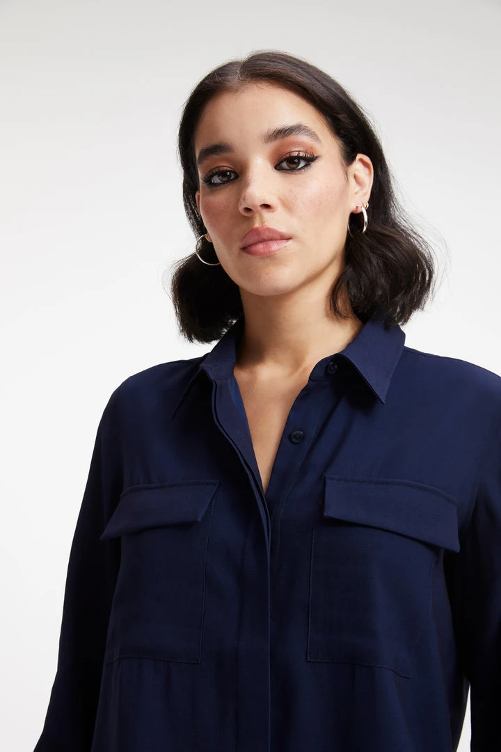 Cheap ⌛ GOOD AMERICAN FLAP POCKET SHIRT | NAVY001 🔔 5 GOOD AMERICAN FLAP POCKET SHIRT | NAVY001