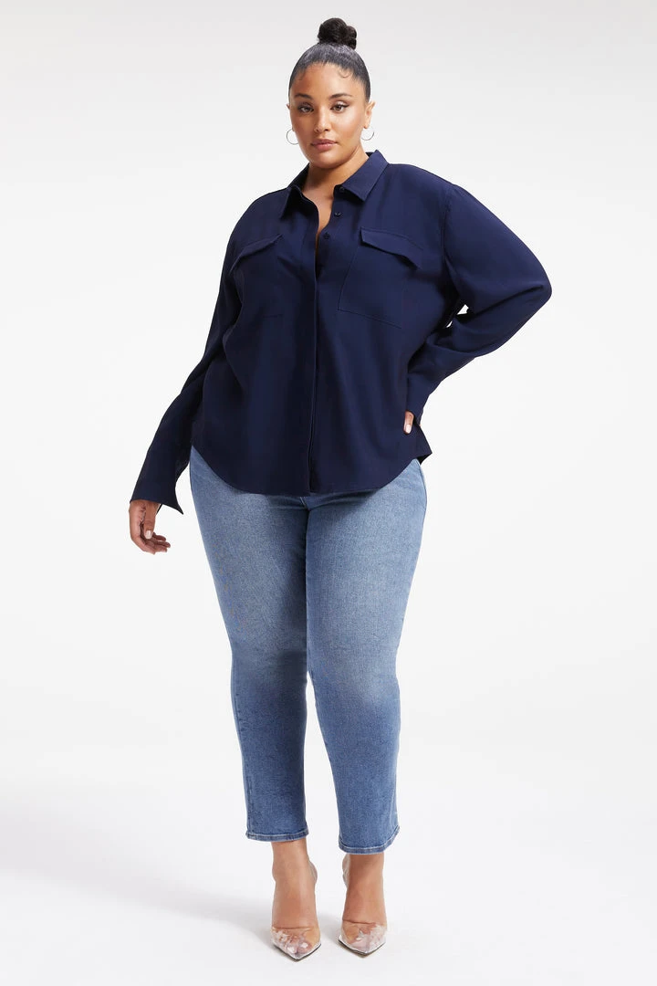 Cheap ⌛ GOOD AMERICAN FLAP POCKET SHIRT | NAVY001 🔔 7 GOOD AMERICAN FLAP POCKET SHIRT | NAVY001