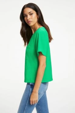 GOOD AMERICAN POCKET TEE | SUMMER GREEN002 Tops