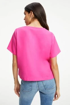 GOOD AMERICAN POCKET TEE | HAWIIAN PINK 001 Tops