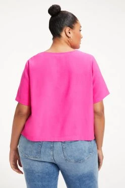 GOOD AMERICAN POCKET TEE | HAWIIAN PINK 001 Tops