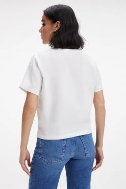 GOOD AMERICAN WOVEN POCKET TEE | IVORY001