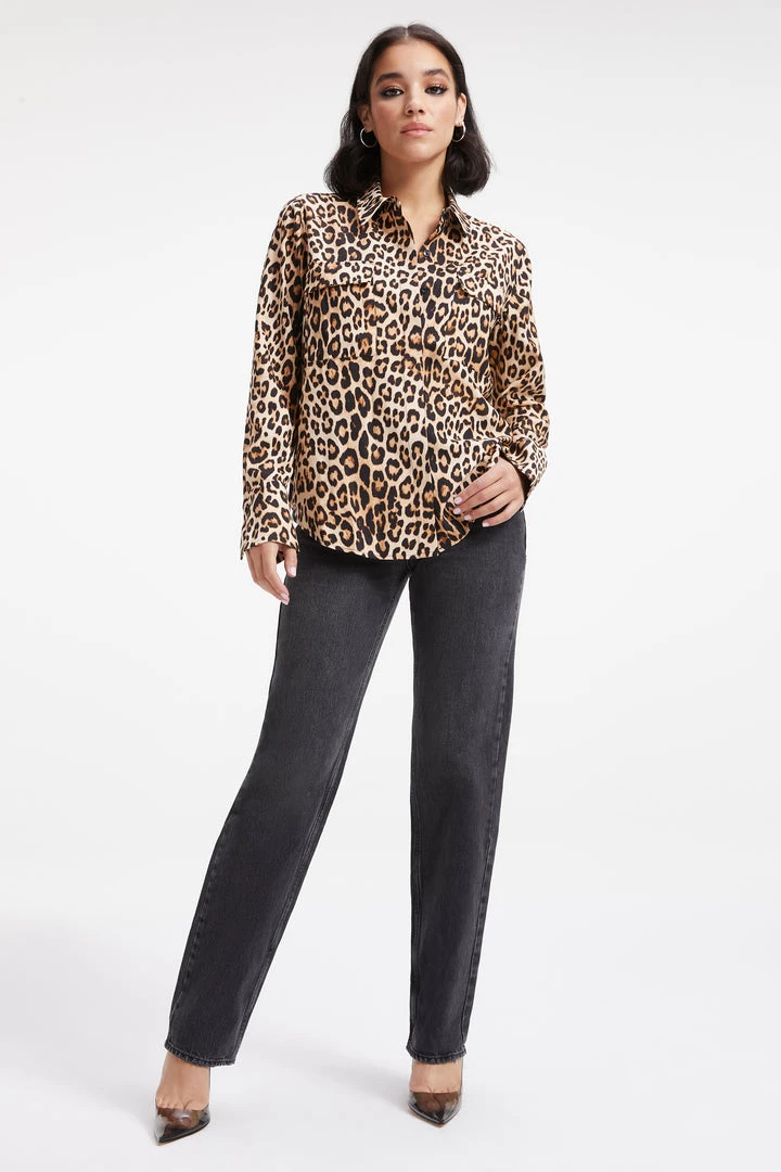 Deals ๐ฅ GOOD AMERICAN FLAP POCKET SHIRT | GOOD LEOPARD003 Tops ๐ 2 GOOD AMERICAN FLAP POCKET SHIRT | GOOD LEOPARD003 Tops