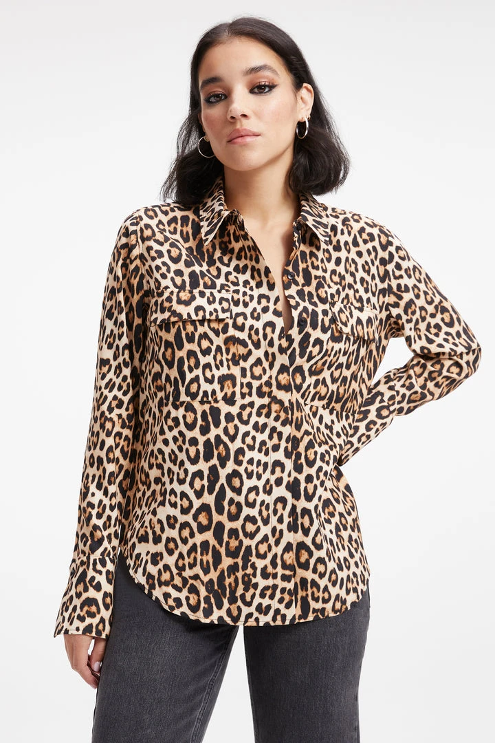 Deals ๐ฅ GOOD AMERICAN FLAP POCKET SHIRT | GOOD LEOPARD003 Tops ๐ 3 GOOD AMERICAN FLAP POCKET SHIRT | GOOD LEOPARD003 Tops
