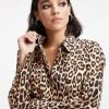 GOOD AMERICAN FLAP POCKET SHIRT | GOOD LEOPARD003 Tops