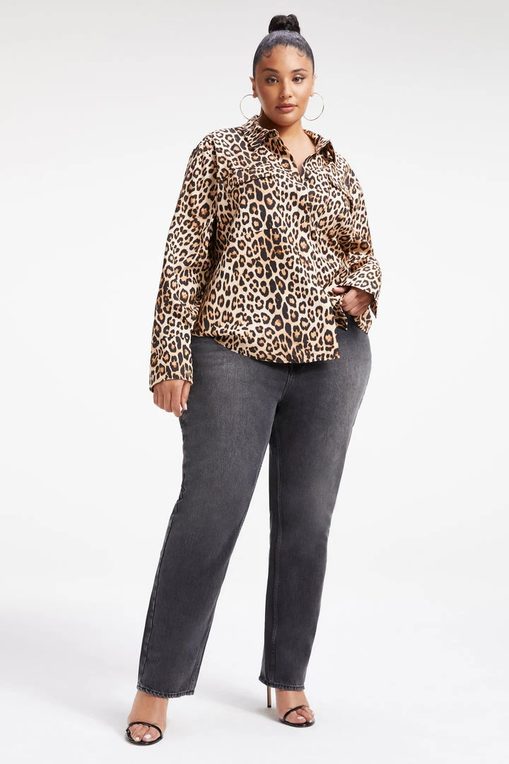 Deals ๐ฅ GOOD AMERICAN FLAP POCKET SHIRT | GOOD LEOPARD003 Tops ๐ 8 GOOD AMERICAN FLAP POCKET SHIRT | GOOD LEOPARD003 Tops
