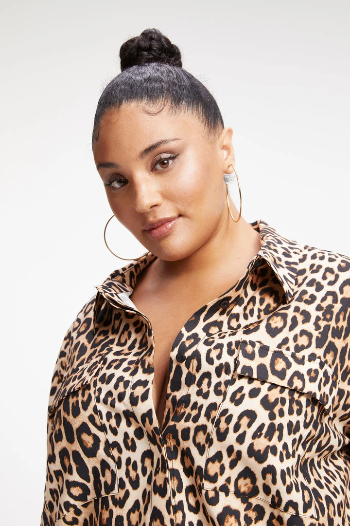 Deals ๐ฅ GOOD AMERICAN FLAP POCKET SHIRT | GOOD LEOPARD003 Tops ๐ 7 GOOD AMERICAN FLAP POCKET SHIRT | GOOD LEOPARD003 Tops