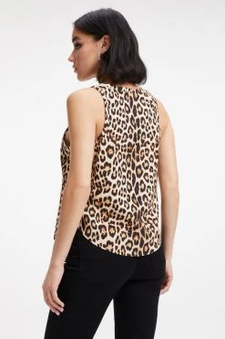 GOOD AMERICAN WOVEN CUT IN TANK | GOOD LEOPARD003 Tops