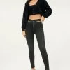 GA-SALE High Waisted GOOD WAIST SLIT WAISTBAND | BLACK155