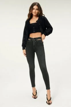 GA-SALE High Waisted GOOD WAIST SLIT WAISTBAND | BLACK155