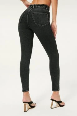 GA-SALE High Waisted GOOD WAIST SLIT WAISTBAND | BLACK155