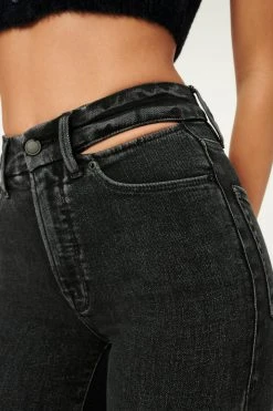 GA-SALE High Waisted GOOD WAIST SLIT WAISTBAND | BLACK155