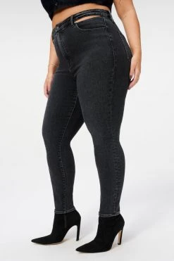 GA-SALE High Waisted GOOD WAIST SLIT WAISTBAND | BLACK155