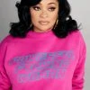 GOOD AMERICAN THE B PROJECT POWER SWEATSHIRT | HOT PINK