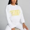 GOOD AMERICAN THE B PROJECT POWER SWEATSHIRT | WHITE