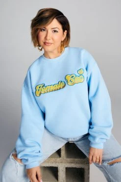 GOOD AMERICAN THE B PROJECT CEO SWEATSHIRT | LIGHT BLUE