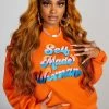 GOOD AMERICAN THE B PROJECT SELFMADE SWEATSHIRT | ORANGE
