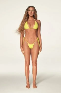 GOOD AMERICAN TINY TIES TRIANGLE | LEMON LIME001