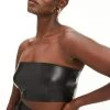 GOOD AMERICAN BETTER THAN LEATHER BANDEAU | BLACK001